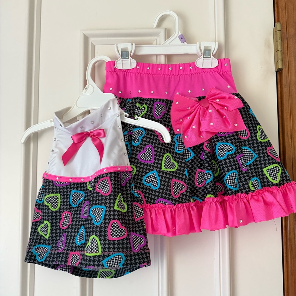 Two Piece Heart Dance Costume